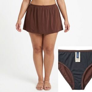 Jantzen Chocolate Swim Skirt with Briefs